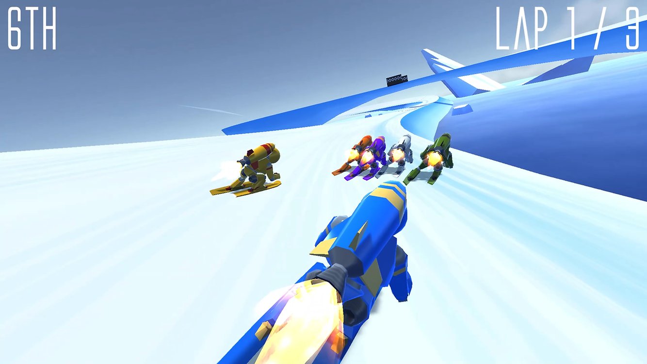 تحميل لعبة سباق التزلج Rocket Sky Racing للاندرويد مجانا