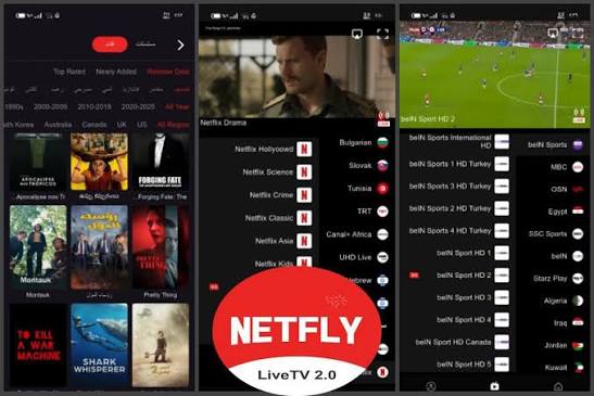 تحميل Netfly لمشاهدة القنوات والأفلام مجانا على الهاتف والتلفاز